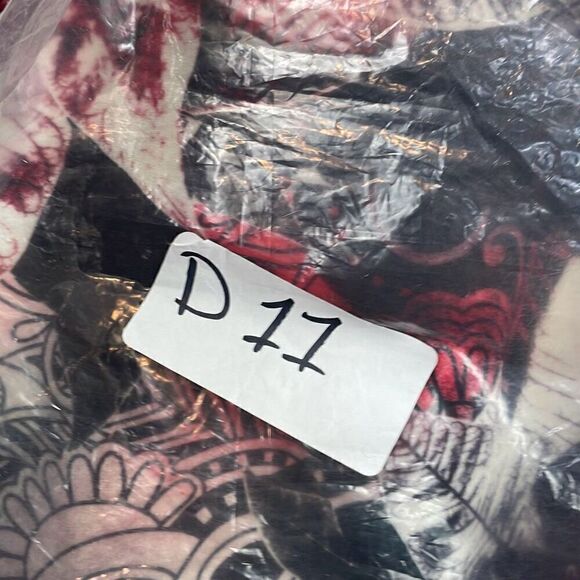 Breckenridge Women's Damask Floral Long Sleeve Tunic Top Red Medium - Picture 10 of 10